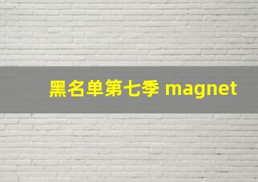 黑名单第七季 magnet